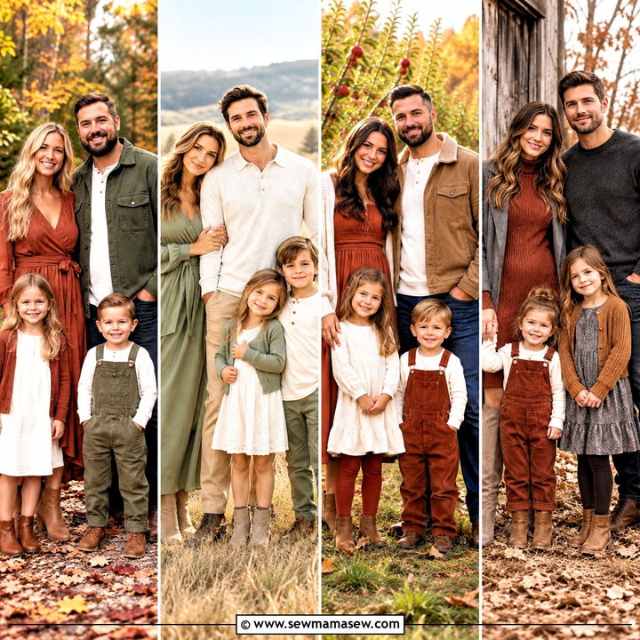 15 Fall Photo Outfits for Family for Warm, Happy Portraits