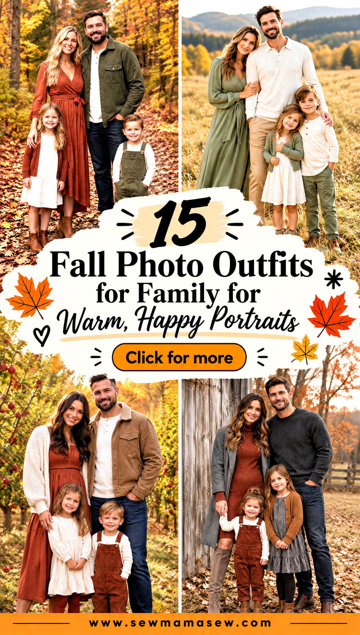 15 Fall Photo Outfits for Family for Warm Happy Portraits - 15 Fall Photo Outfits for Family for Warm, Happy Portraits