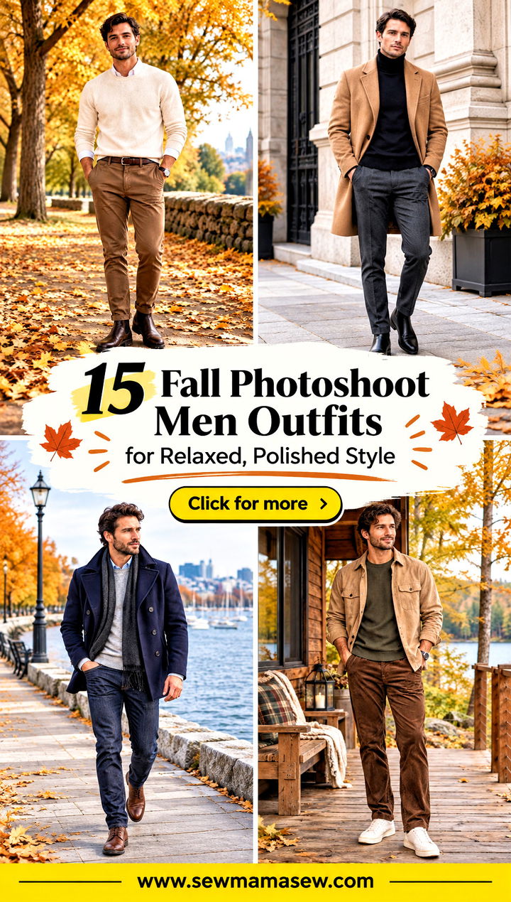 15 Fall Photoshoot Men Outfits for Relaxed Polished Style - 15 Fall Photoshoot Men Outfits for Relaxed, Polished Style