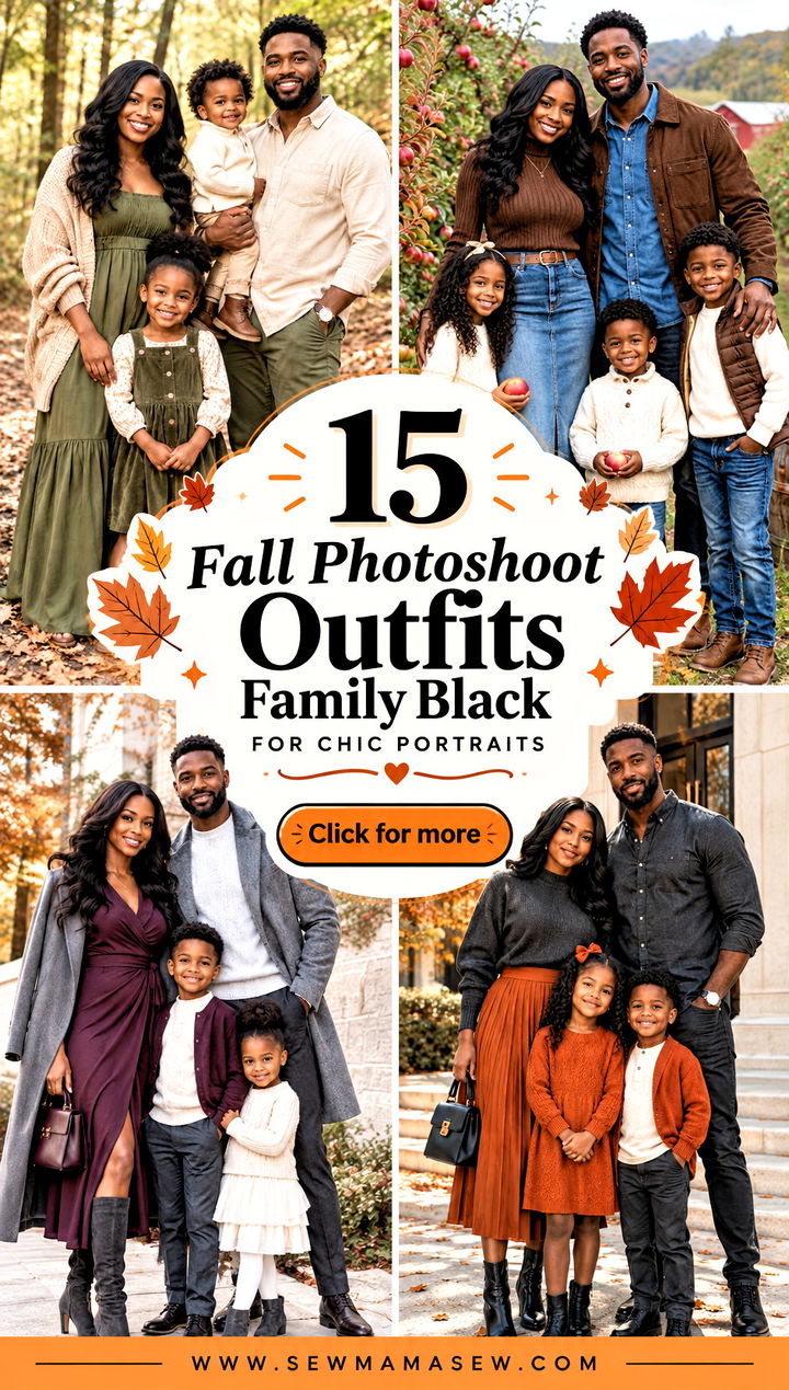 15 Fall Photoshoot Outfits Family Black for Chic Portraits - 15 Fall Photoshoot Outfits Family Black for Chic Portraits