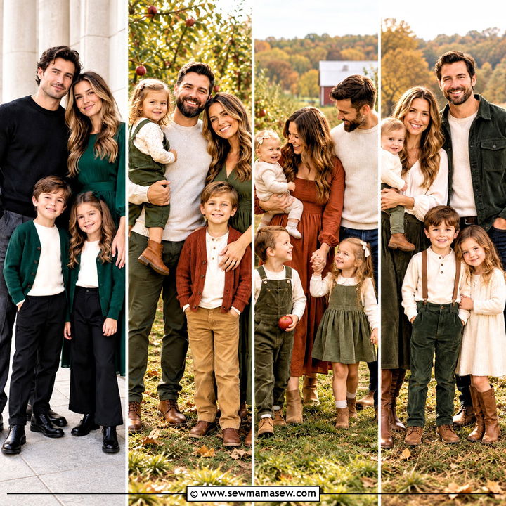 15 Fall Photoshoot Outfits Family Green for Cozy Portraits