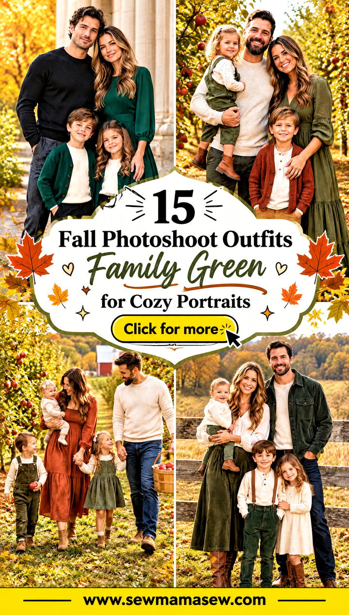 15 Fall Photoshoot Outfits Family Green for Cozy Portraits - 15 Fall Photoshoot Outfits Family Green for Cozy Portraits