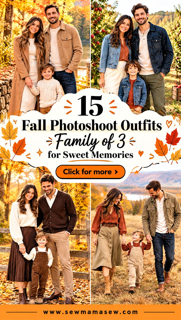 15 Fall Photoshoot Outfits Family of 3 for Sweet Memories - 15 Fall Photoshoot Outfits Family of 3 for Sweet Memories