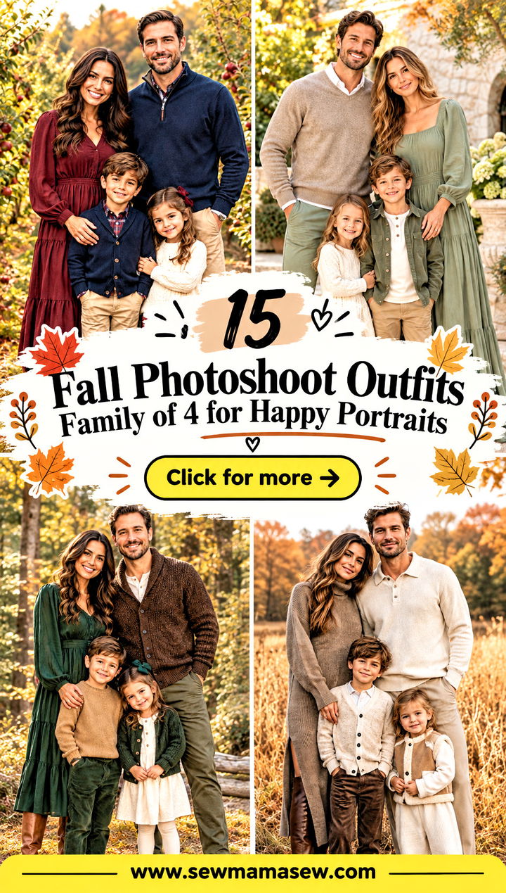 15 Fall Photoshoot Outfits Family of 4 for Happy Portraits - 15 Fall Photoshoot Outfits Family of 4 for Happy Portraits