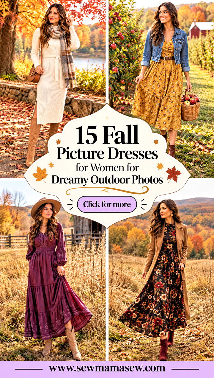 15 Fall Picture Dresses for Women for Dreamy Outdoor Photos - 15 Fall Picture Dresses for Women for Dreamy Outdoor Photos