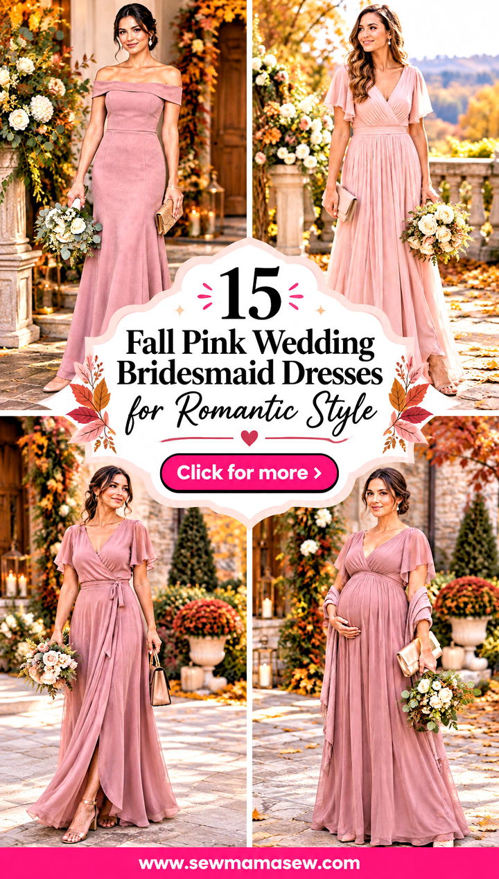 15 Fall Pink Wedding Bridesmaid Dresses for Romantic Style - 15 Fall Pink Wedding Bridesmaid Dresses for Romantic Style