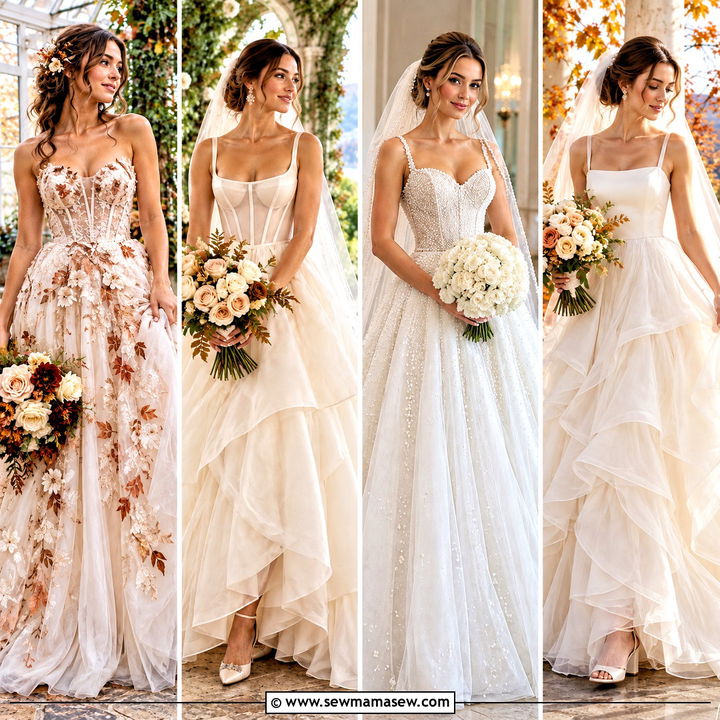 15 Fall Princess Wedding Dress Ideas for a Romantic Big Day