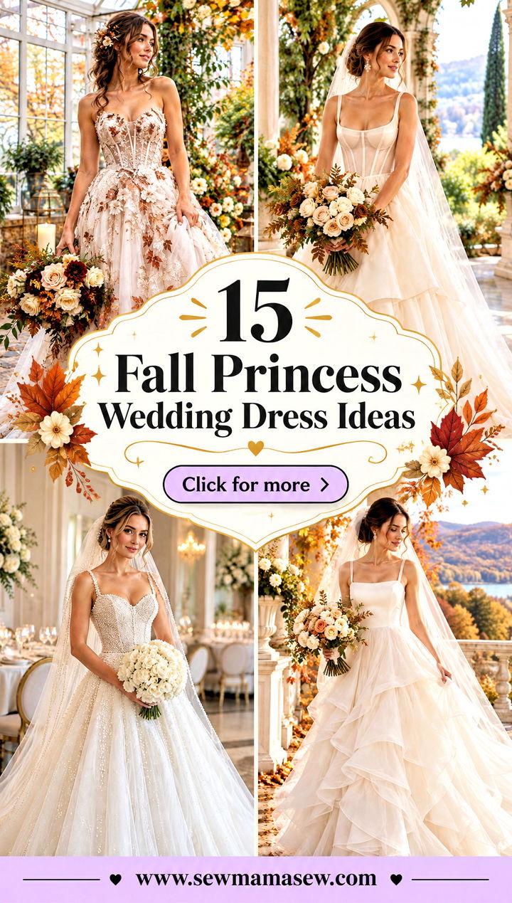 15 Fall Princess Wedding Dress Ideas for a Romantic Big Day - 15 Fall Princess Wedding Dress Ideas for a Romantic Big Day