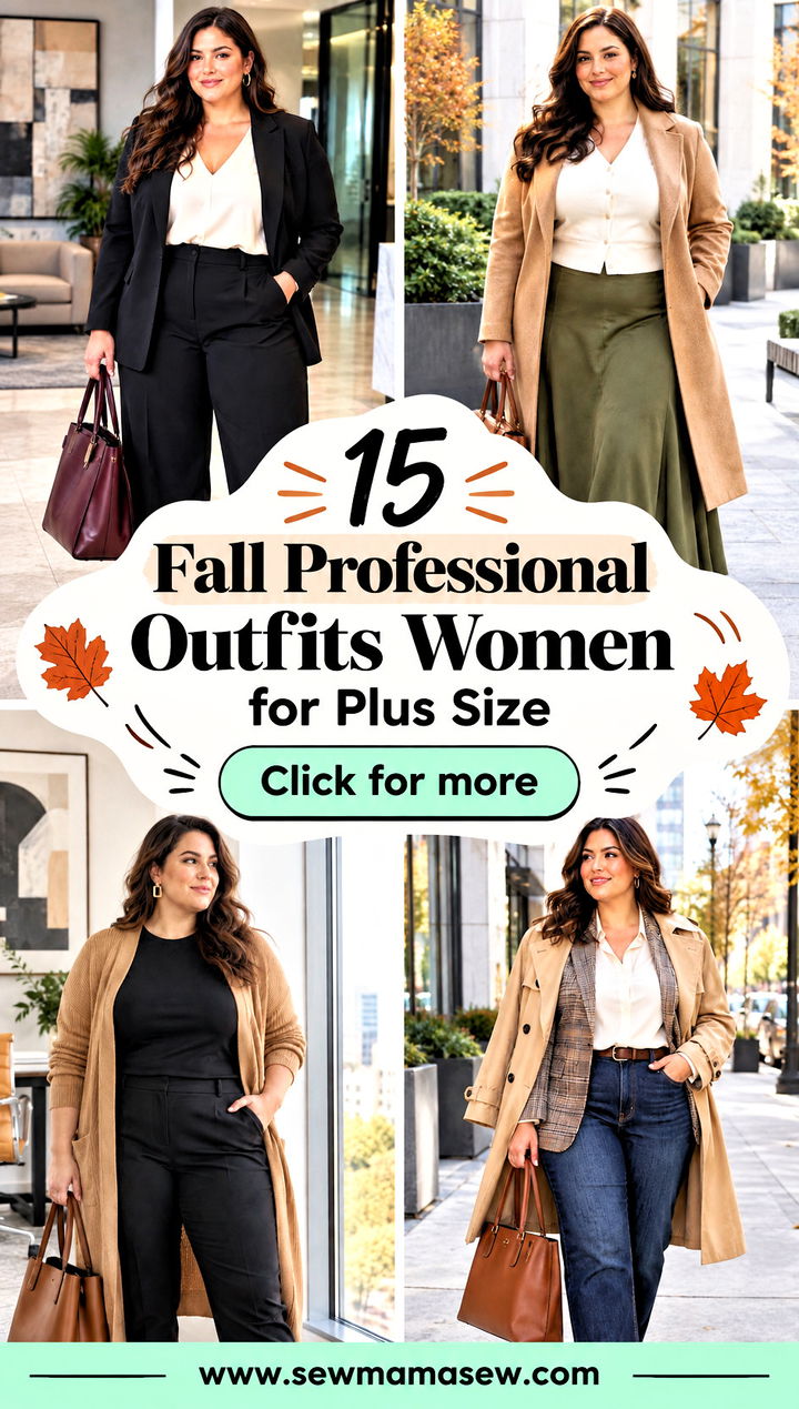 15 Fall Professional Outfits Women for Plus Size to Love - 15 Fall Professional Outfits Women for Plus Size to Love