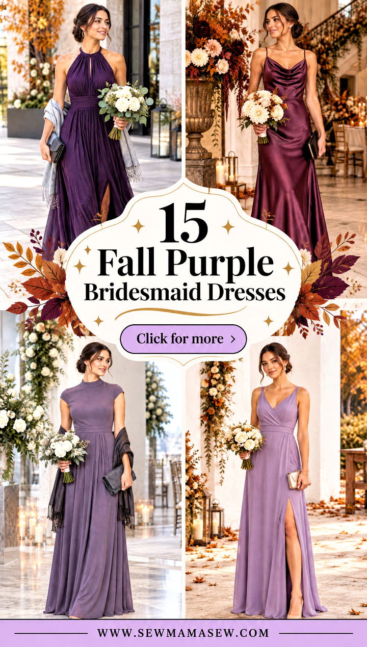 15 Fall Purple Bridesmaid Dresses for a Dreamy Bridal Party - 15 Fall Purple Bridesmaid Dresses for a Dreamy Bridal Party