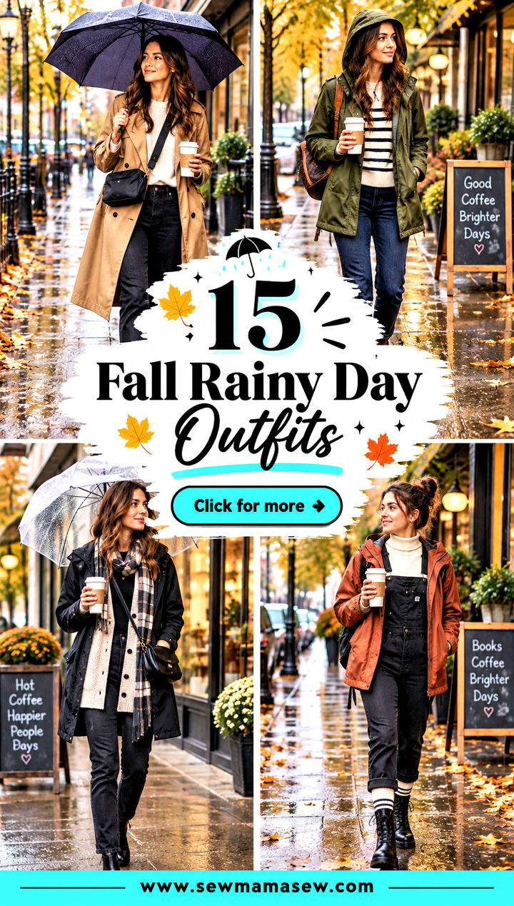 15 Fall Rainy Day Outfits Comfy Enough for Cozy Coffee Runs - 15 Fall Rainy Day Outfits Comfy Enough for Cozy Coffee Runs