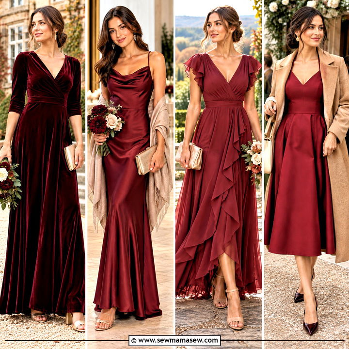 15 Fall Red Bridesmaid Dresses for a Bold Autumn Wedding