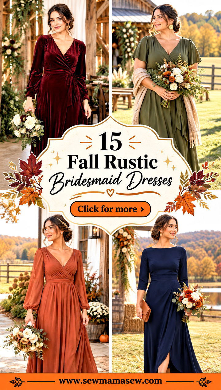 15 Fall Rustic Bridesmaid Dresses for a Charming Barn Wedding - 15 Fall Rustic Bridesmaid Dresses for a Charming Barn Wedding