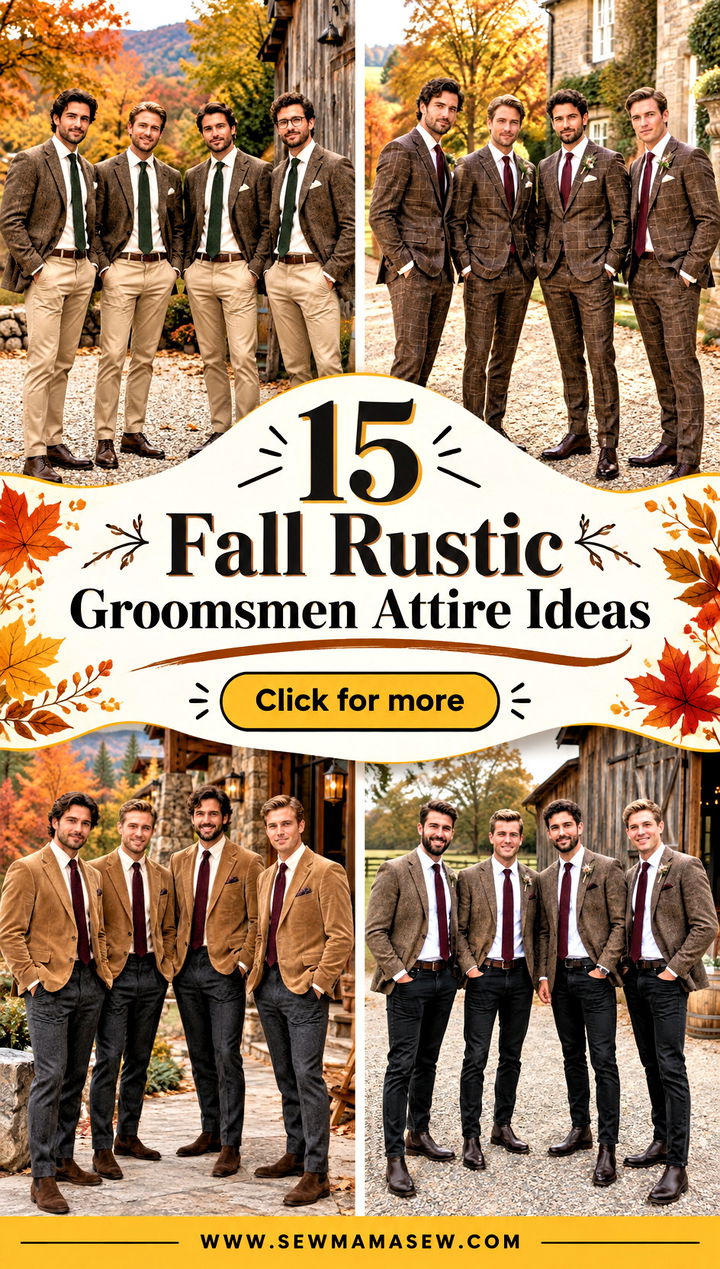 15 Fall Rustic Groomsmen Attire Ideas for Charming Weddings - 15 Fall Rustic Groomsmen Attire Ideas for Charming Weddings