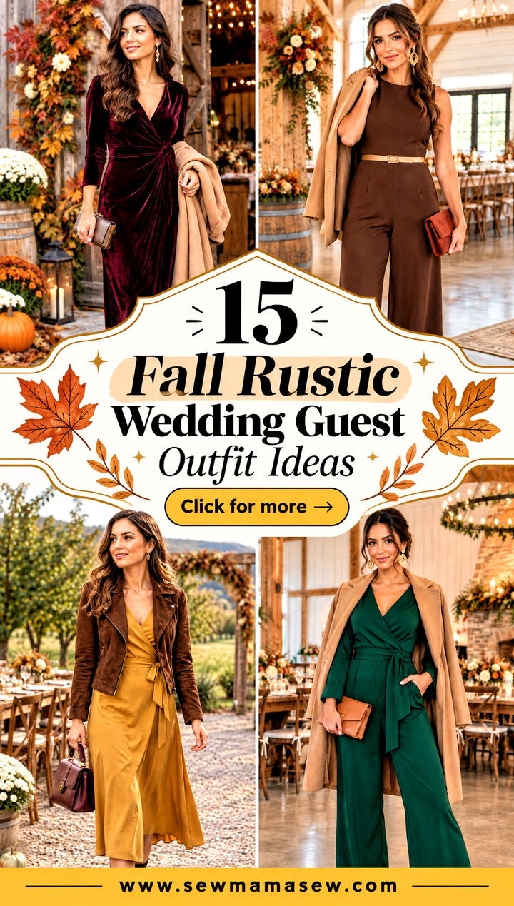 15 Fall Rustic Wedding Guest Outfit Ideas for Cozy Charm - 15 Fall Rustic Wedding Guest Outfit Ideas for Cozy Charm