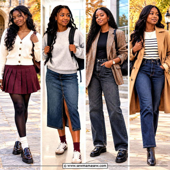 15 Fall School Outfits for Black Women With Cozy Cool Style