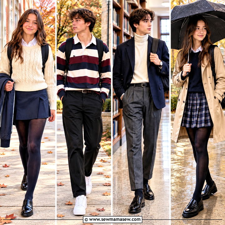 15 Fall School Uniform Inspiration Ideas for Cozy Class Days