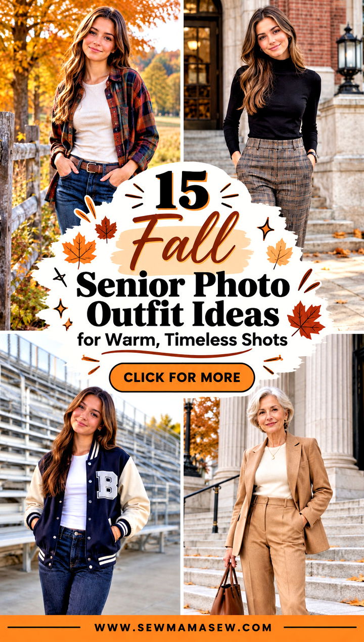 15 Fall Senior Photo Outfit Ideas for Warm Timeless Shots - 15 Fall Senior Photo Outfit Ideas for Warm, Timeless Shots