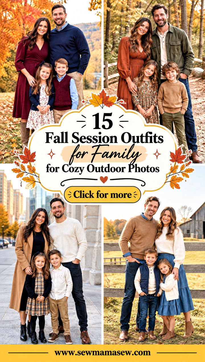 15 Fall Session Outfits for Family for Cozy Outdoor Photos - 15 Fall Session Outfits for Family for Cozy Outdoor Photos