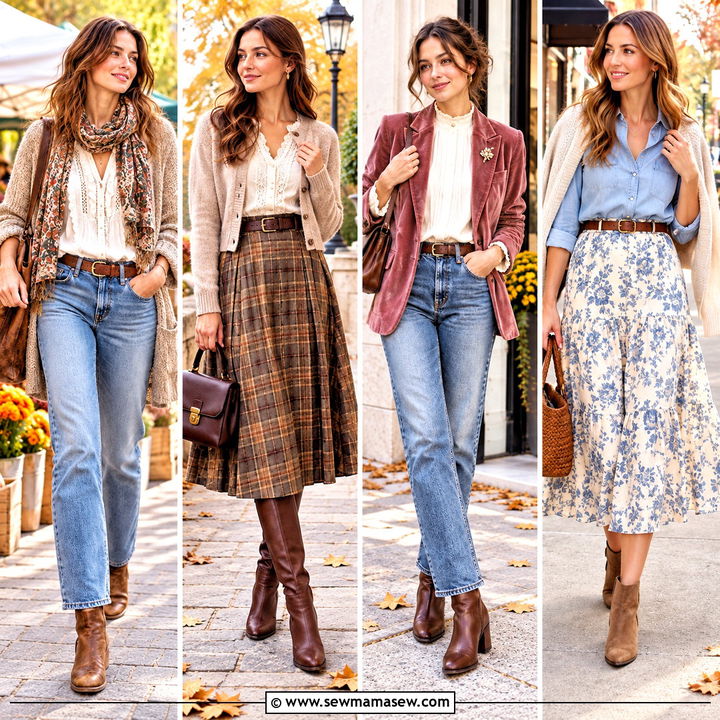 15 Fall Shabby Chic Outfits for Cozy, Romantic Layered Looks