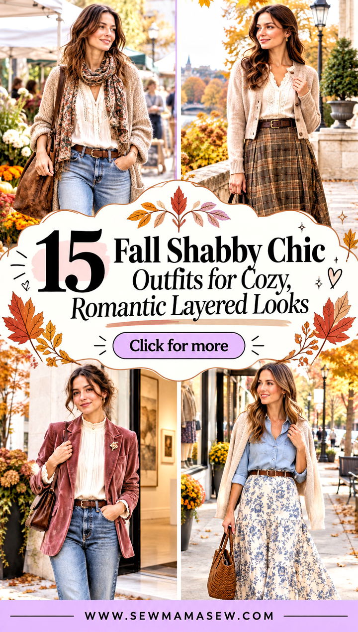 15 Fall Shabby Chic Outfits for Cozy Romantic Layered Looks - 15 Fall Shabby Chic Outfits for Cozy, Romantic Layered Looks