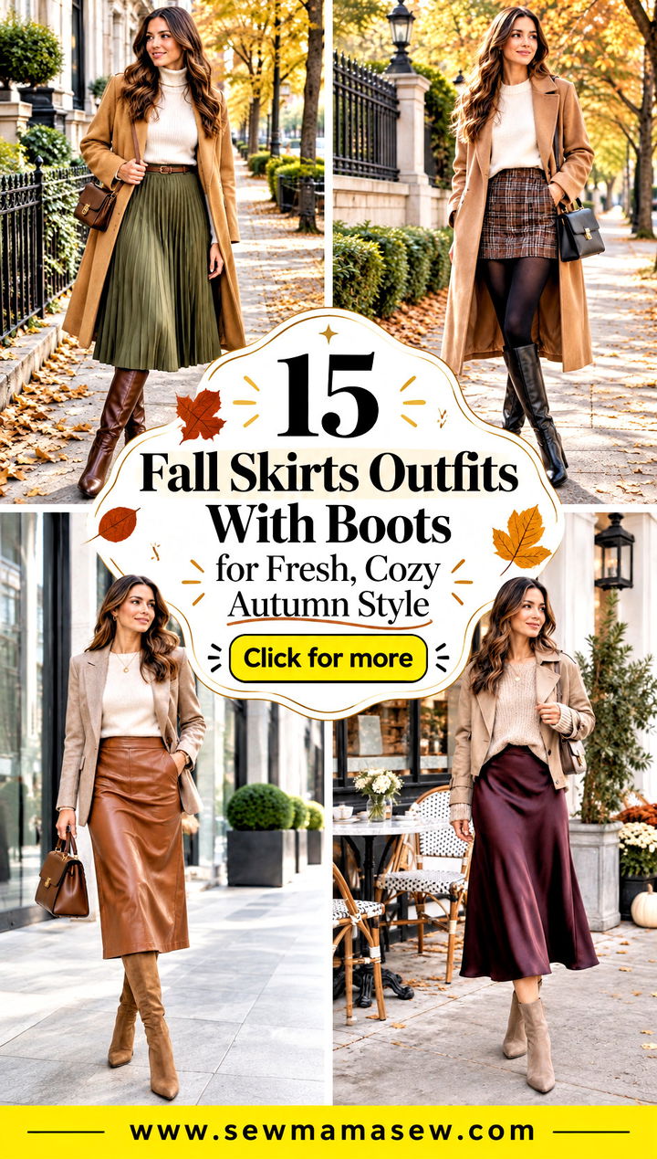 15 Fall Skirts Outfits With Boots for Fresh Cozy Autumn Style - 15 Fall Skirts Outfits With Boots for Fresh, Cozy Autumn Style