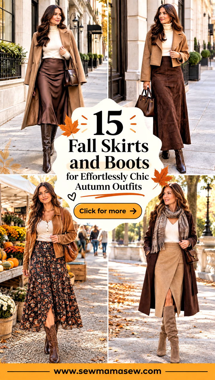 15 Fall Skirts and Boots for Effortlessly Chic Autumn Outfits - 15 Fall Skirts and Boots for Effortlessly Chic Autumn Outfits