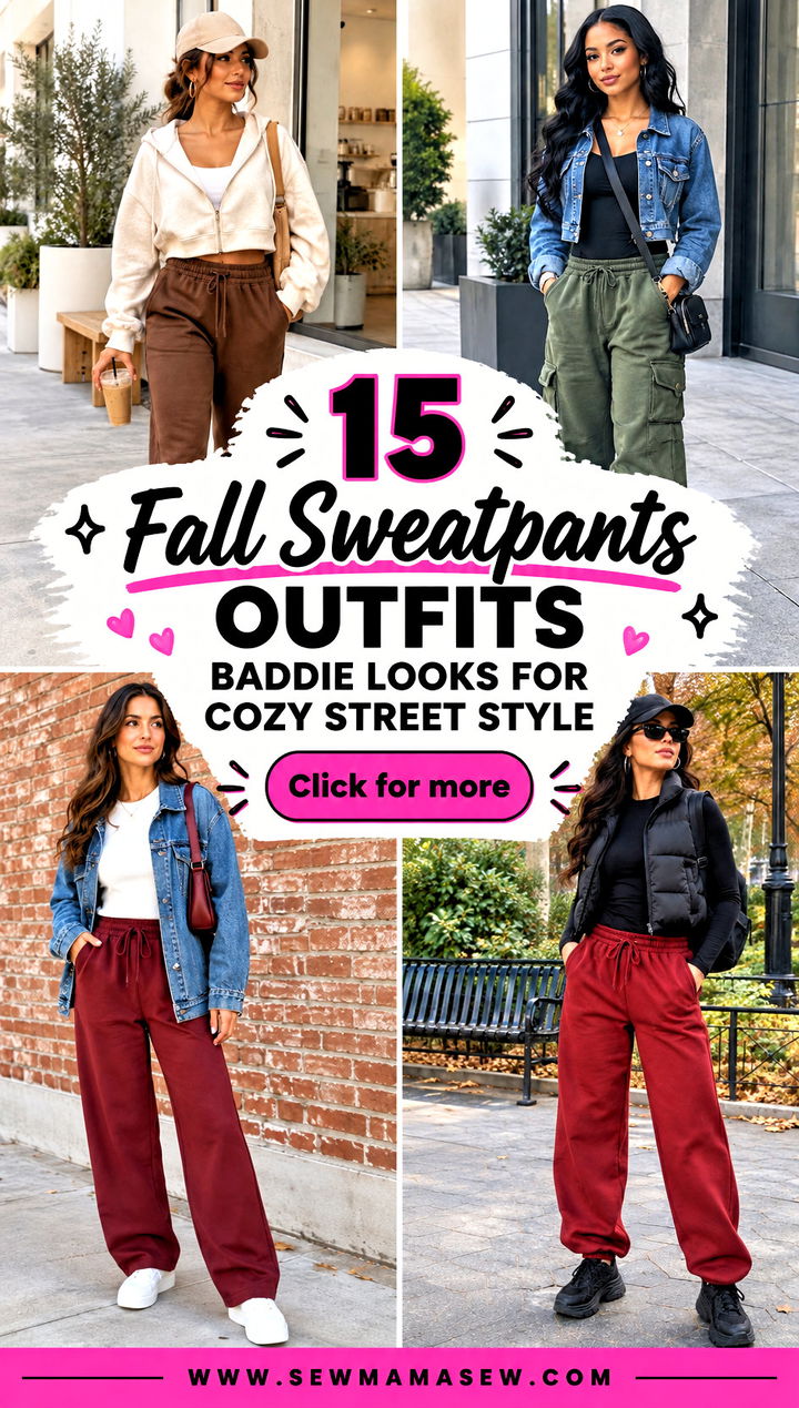 15 Fall Sweatpants Outfits Baddie Looks for Cozy Street Style - 15 Fall Sweatpants Outfits Baddie Looks for Cozy Street Style