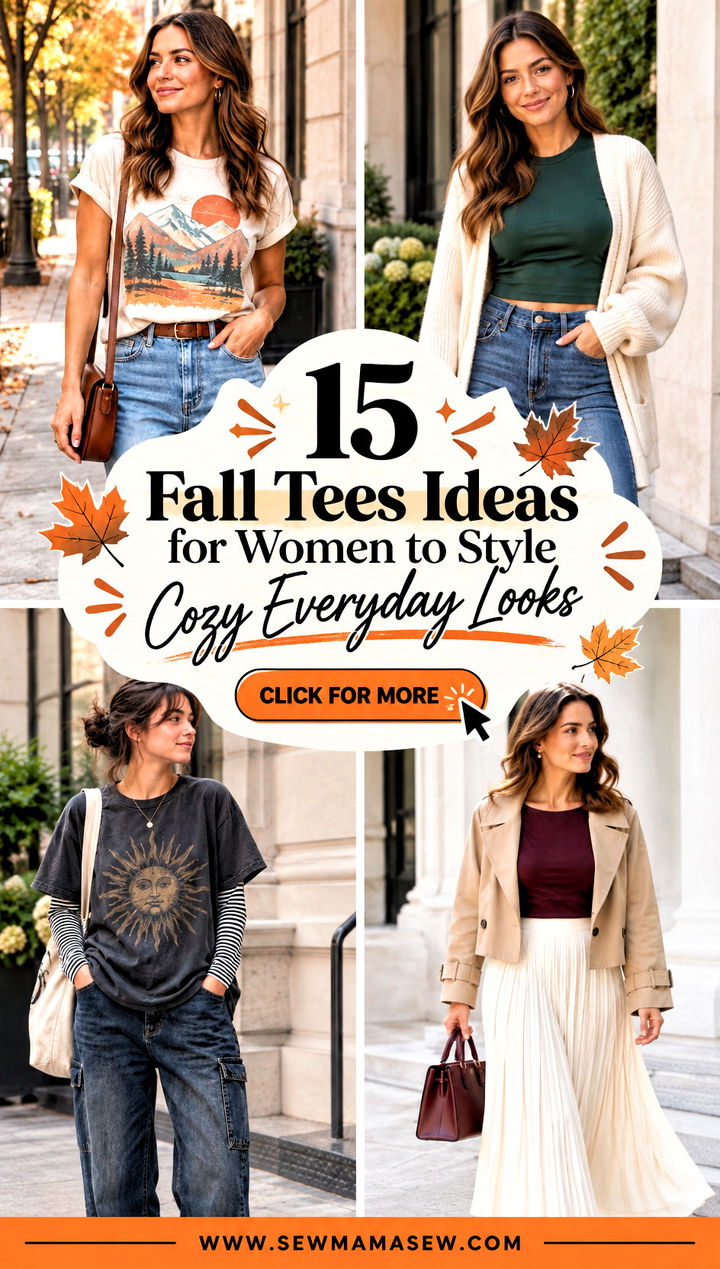 15 Fall Tees Ideas for Women to Style Cozy Everyday Looks - 15 Fall Tees Ideas for Women to Style Cozy Everyday Looks