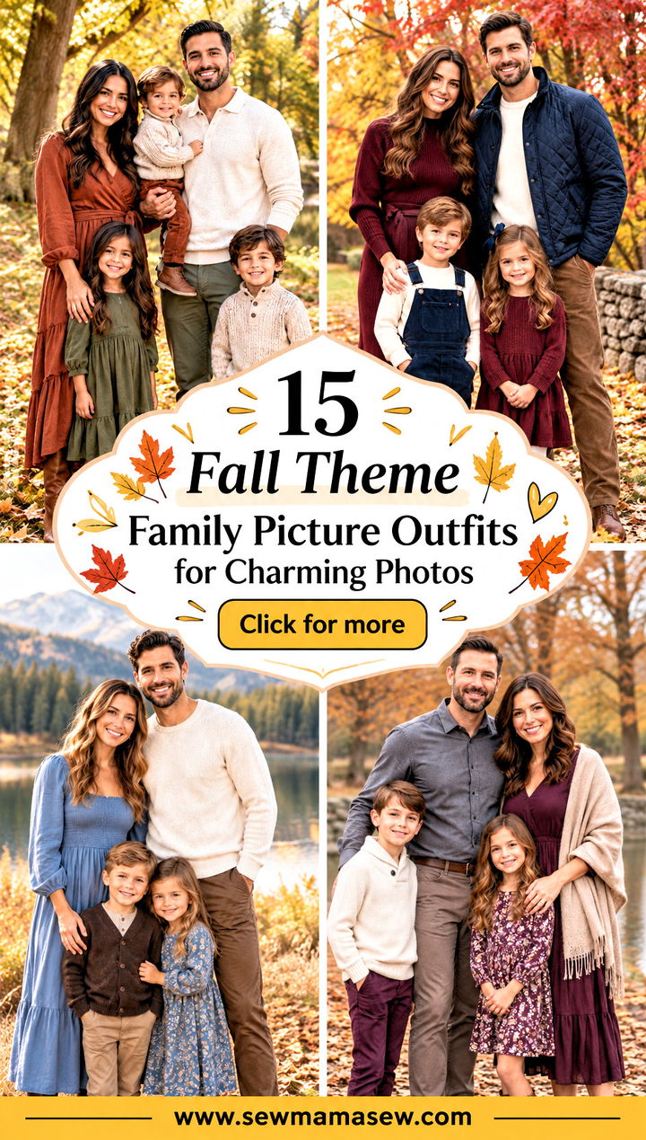 15 Fall Theme Family Picture Outfits for Charming Photos - 15 Fall Theme Family Picture Outfits for Charming Photos