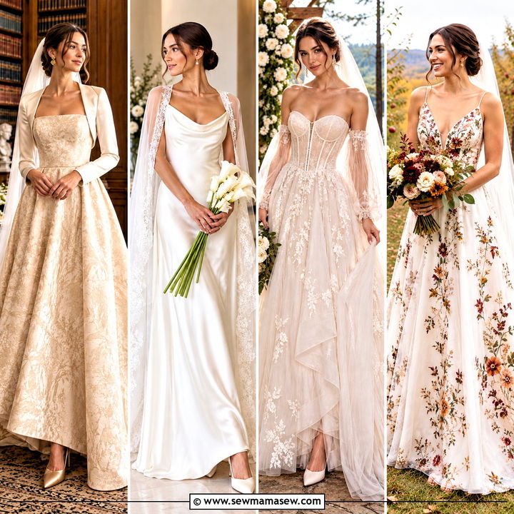 15 Fall Theme Wedding Dress Ideas for a Romantic Ceremony