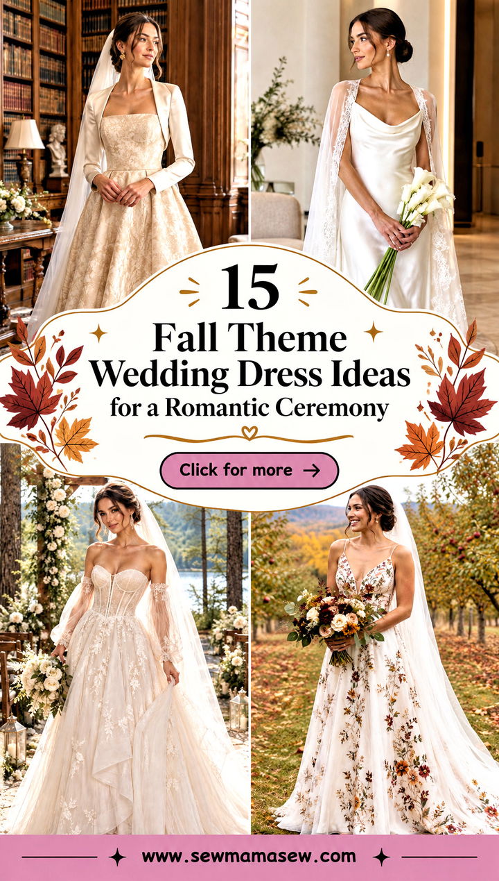 15 Fall Theme Wedding Dress Ideas for a Romantic Ceremony - 15 Fall Theme Wedding Dress Ideas for a Romantic Ceremony