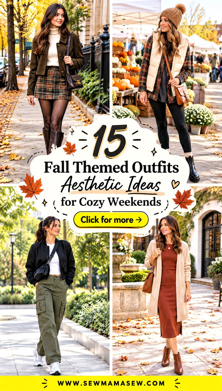 15 Fall Themed Outfits Aesthetic Ideas for Cozy Weekends - 15 Fall Themed Outfits Aesthetic Ideas for Cozy Weekends