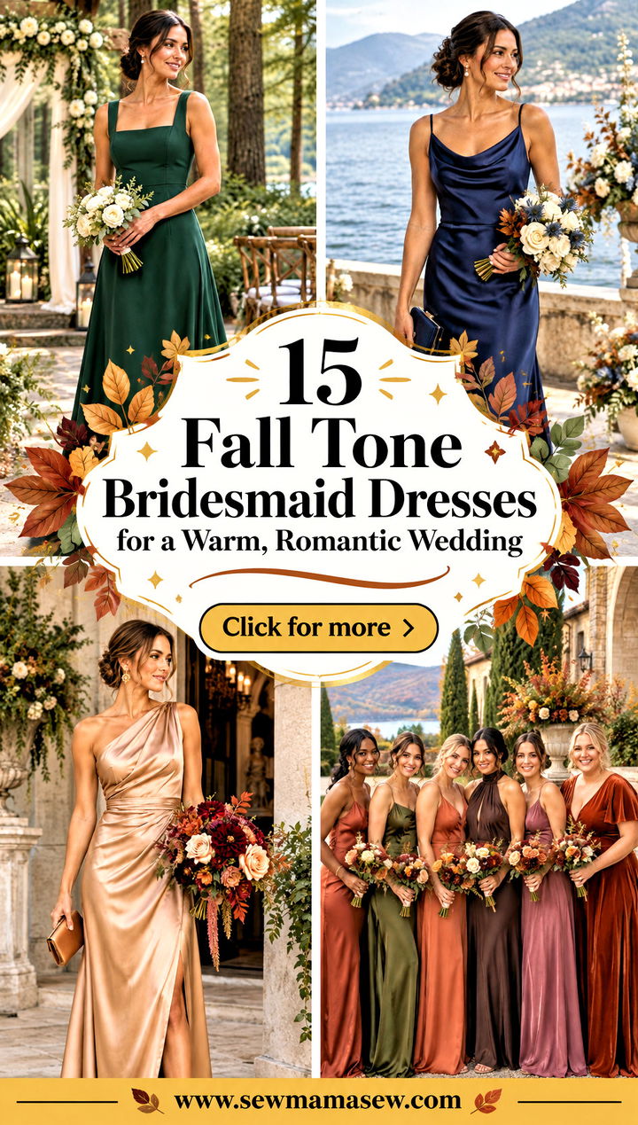 15 Fall Tone Bridesmaid Dresses for a Warm Romantic Wedding - 15 Fall Tone Bridesmaid Dresses for a Warm, Romantic Wedding