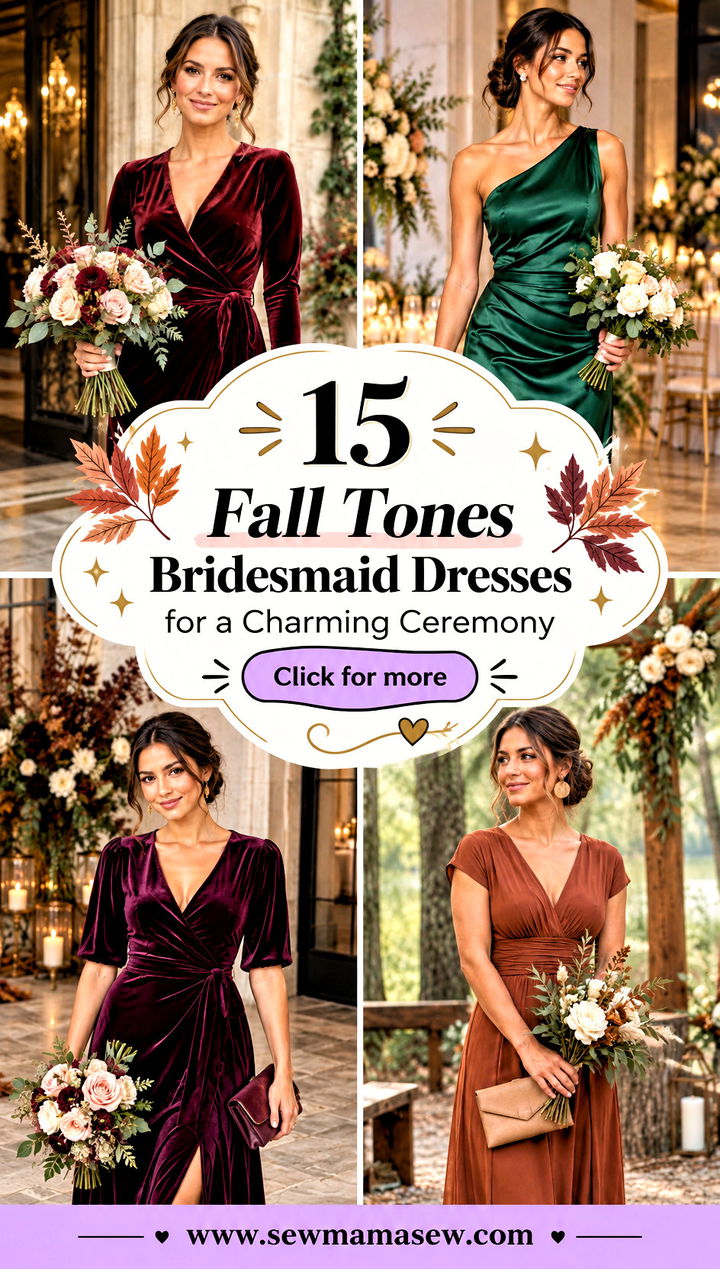 15 Fall Tones Bridesmaid Dresses for a Charming Ceremony - 15 Fall Tones Bridesmaid Dresses for a Charming Ceremony