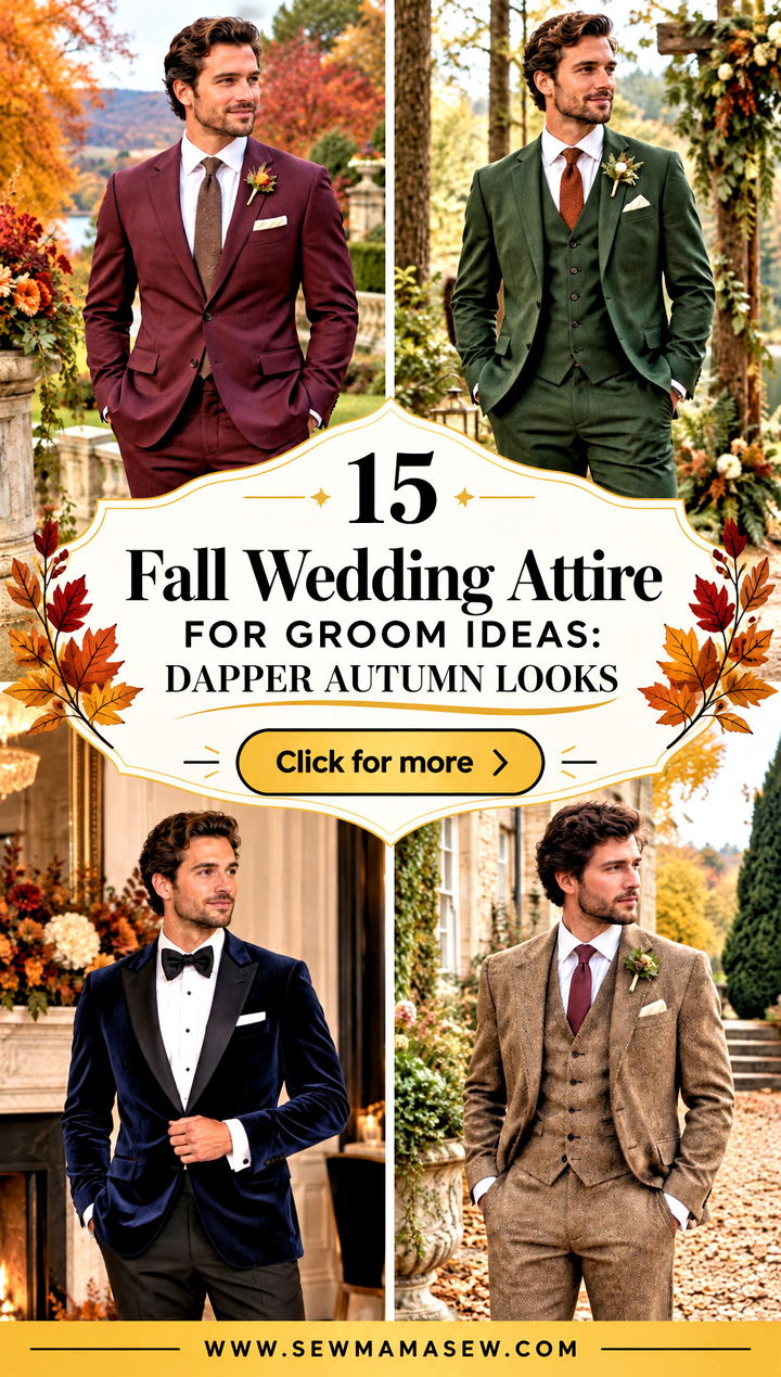 15 Fall Wedding Attire for Groom Ideas Dapper Autumn Looks - 15 Fall Wedding Attire for Groom Ideas: Dapper Autumn Looks