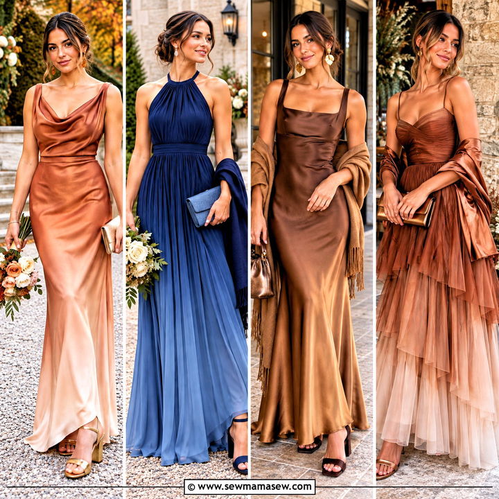 15 Fall Wedding Bridesmaid Dresses Ombre Dreamy Autumn Looks