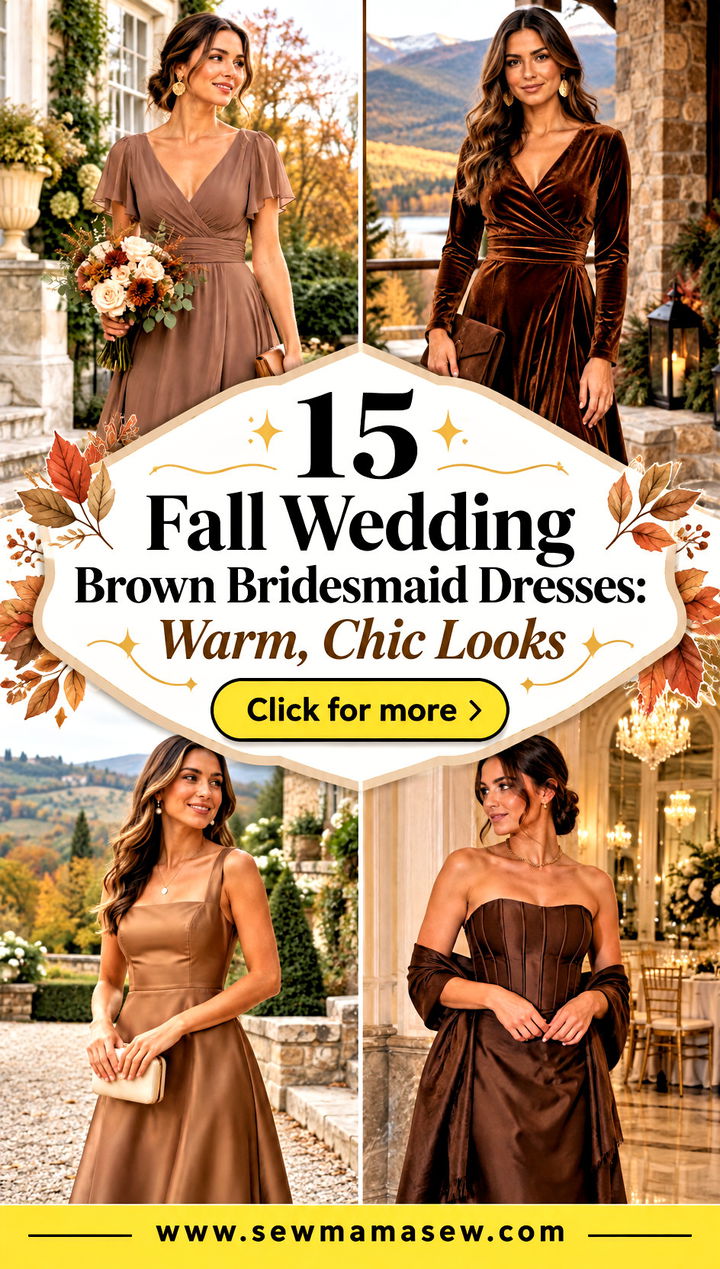 15 Fall Wedding Brown Bridesmaid Dresses Warm Chic Looks - 15 Fall Wedding Brown Bridesmaid Dresses: Warm, Chic Looks