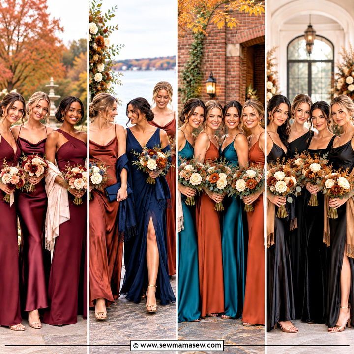 15 Fall Wedding Color Schemes October Bridesmaid Dress Ideas