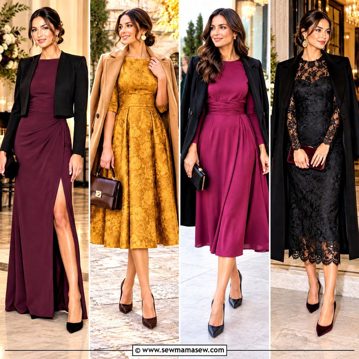 15 Fall Wedding Different Color Dresses: Chic Party Looks
