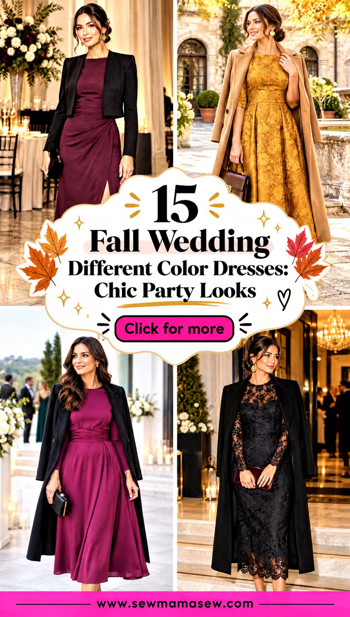 15 Fall Wedding Different Color Dresses Chic Party Looks - 15 Fall Wedding Different Color Dresses: Chic Party Looks