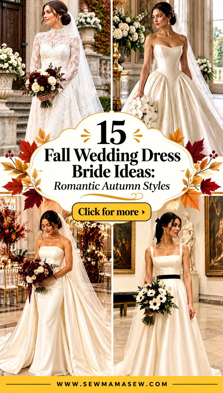 15 Fall Wedding Dress Bride Ideas Romantic Autumn Styles - 15 Fall Wedding Dress Bride Ideas: Romantic Autumn Styles