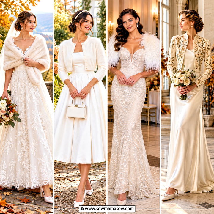15 Fall Wedding Dress Coverup Ideas Cozy Bridal Elegance