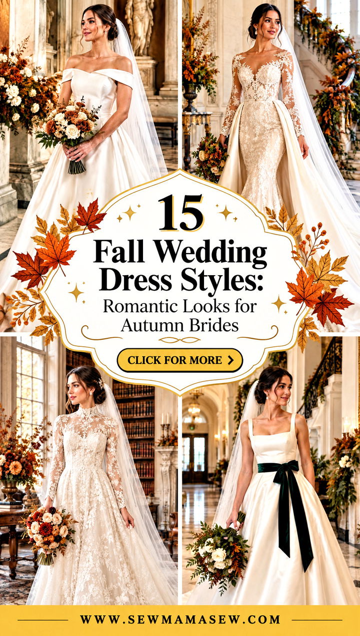 15 Fall Wedding Dress Styles Romantic Looks for Autumn Brides - 15 Fall Wedding Dress Styles: Romantic Looks for Autumn Brides