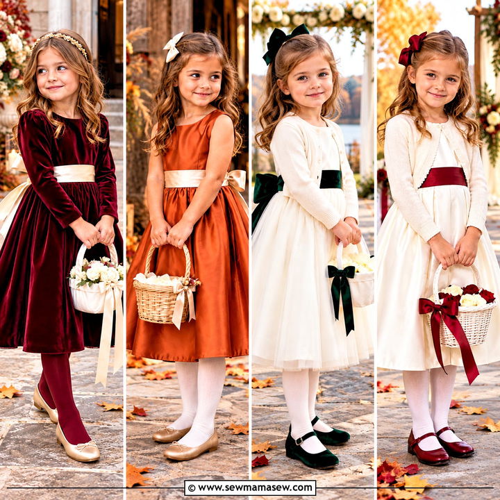 15 Fall Wedding Flower Girl Dress Ideas for a Cozy Celebration