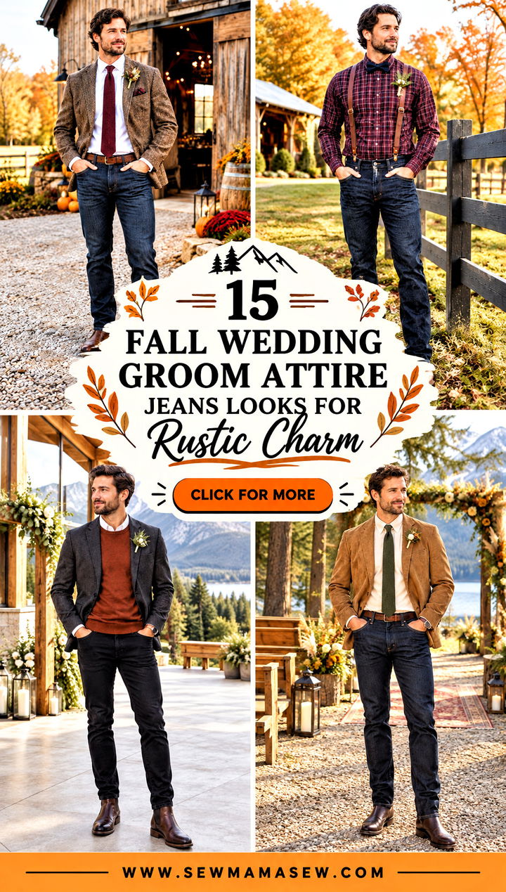 15 Fall Wedding Groom Attire Jeans Looks for Rustic Charm - 15 Fall Wedding Groom Attire Jeans Looks for Rustic Charm