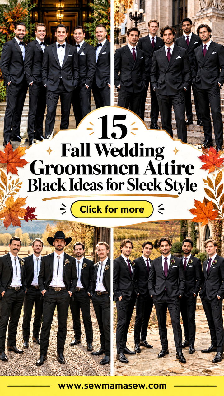 15 Fall Wedding Groomsmen Attire Black Ideas for Sleek Style - 15 Fall Wedding Groomsmen Attire Black Ideas for Sleek Style