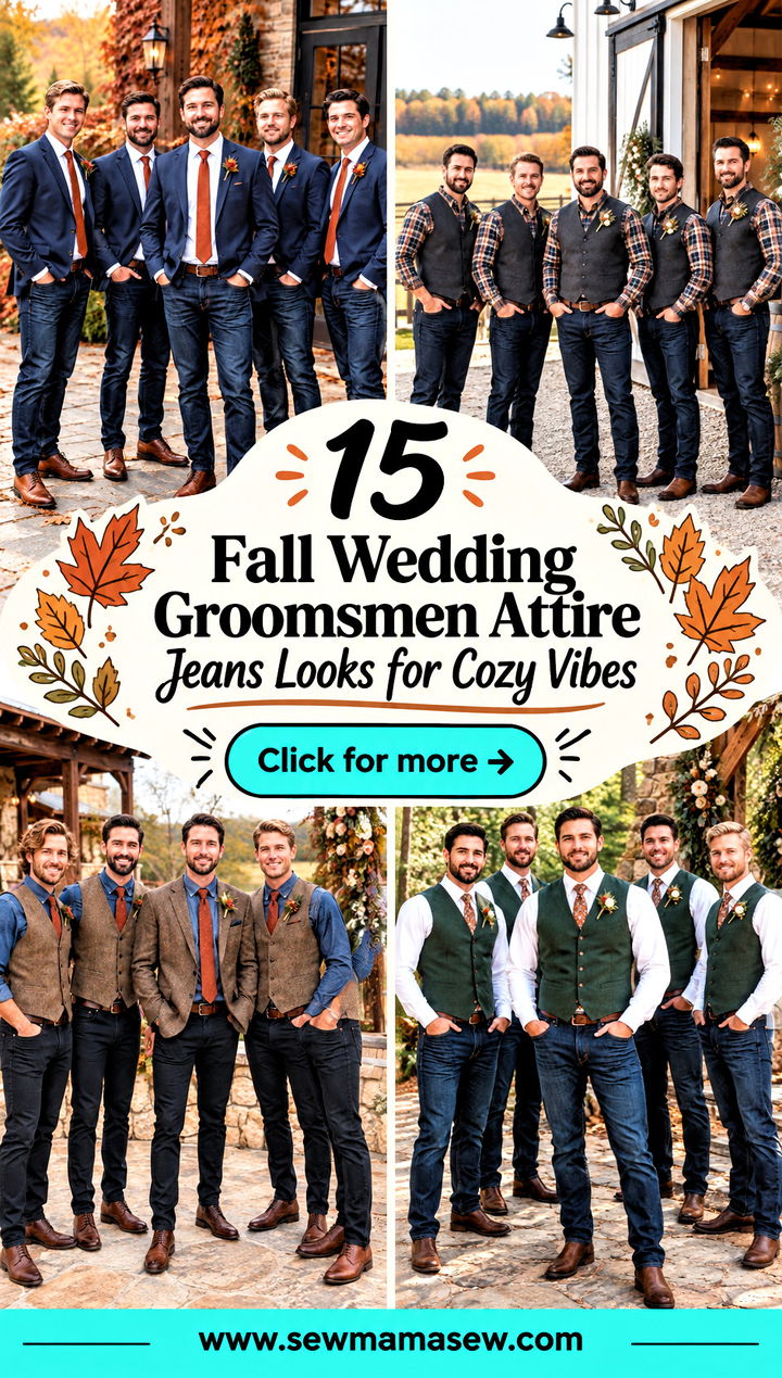 15 Fall Wedding Groomsmen Attire Jeans Looks for Cozy Vibes - 15 Fall Wedding Groomsmen Attire Jeans Looks for Cozy Vibes