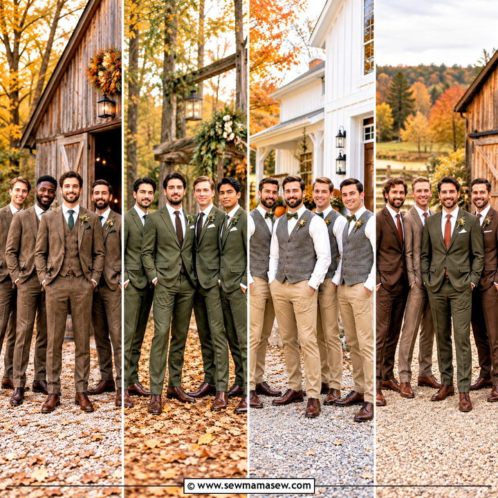 15 Fall Wedding Groomsmen Attire Rustic Ideas for Cozy Charm