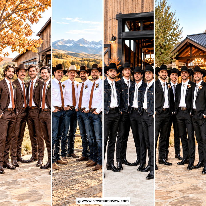 15 Fall Wedding Groomsmen Attire Western Ideas: Country Charm